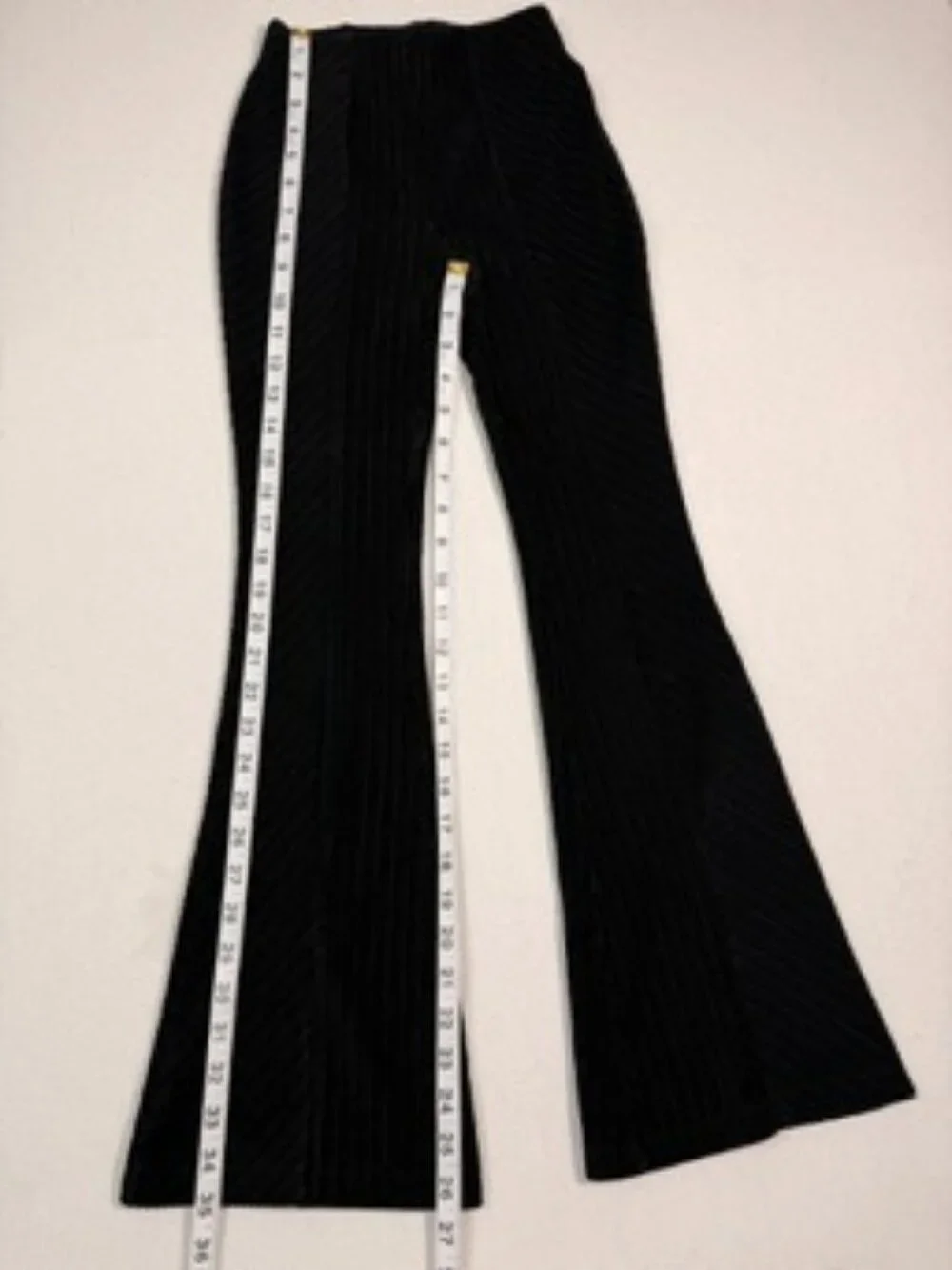 Modish Rebel Youth black ribbed flare pants in size Small.